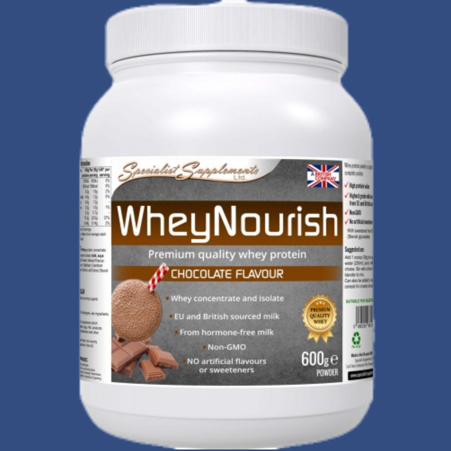 Whey chocolate protein powder