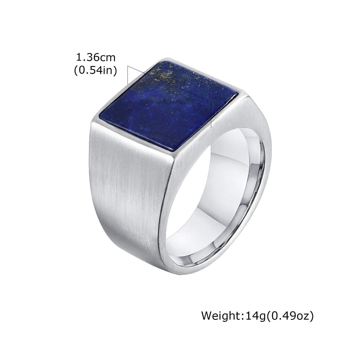 Natural Stone Square Signet Ring
