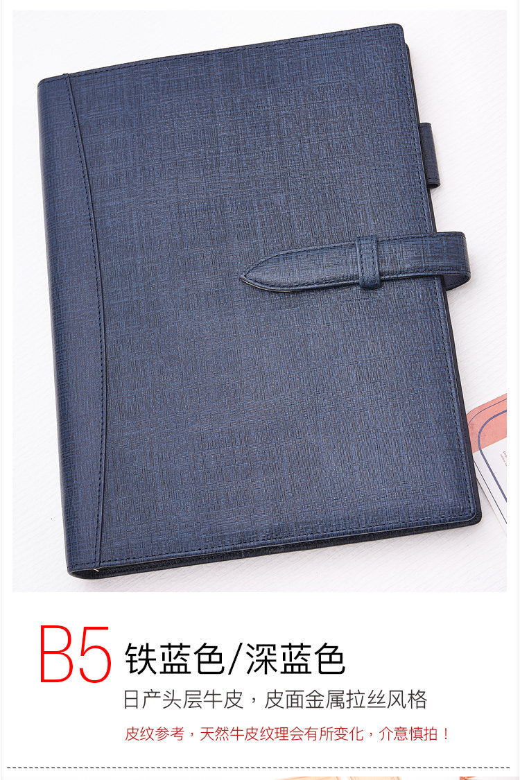 r.king Pinshi B5A5 loose-leaf crocodile pattern cowhide handbook, leather note, office stationery, business notebook
