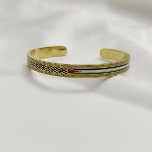 Stainless steel bracelet Middle East jewelry men's women's arabic jewelry furnace vacuum color retention Europe and the United States popular