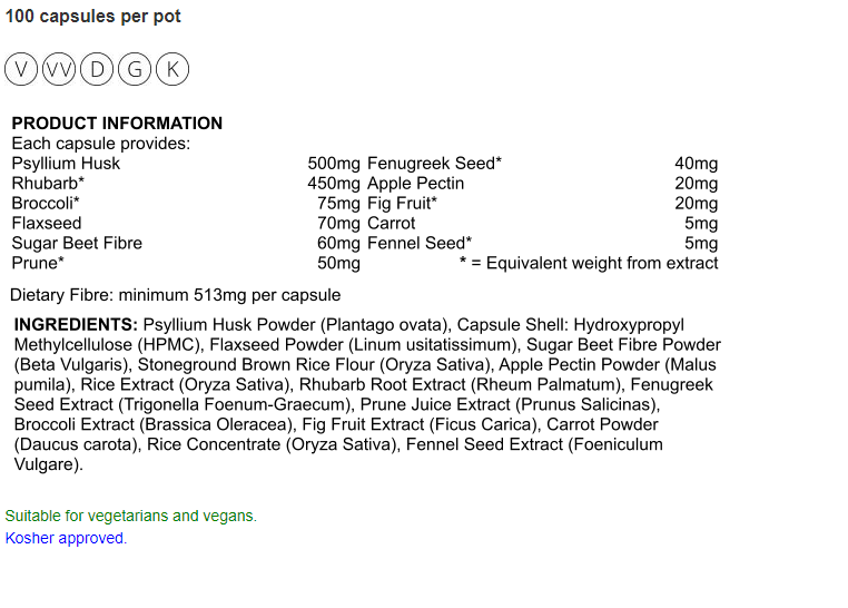 Dietary Fibre Complex