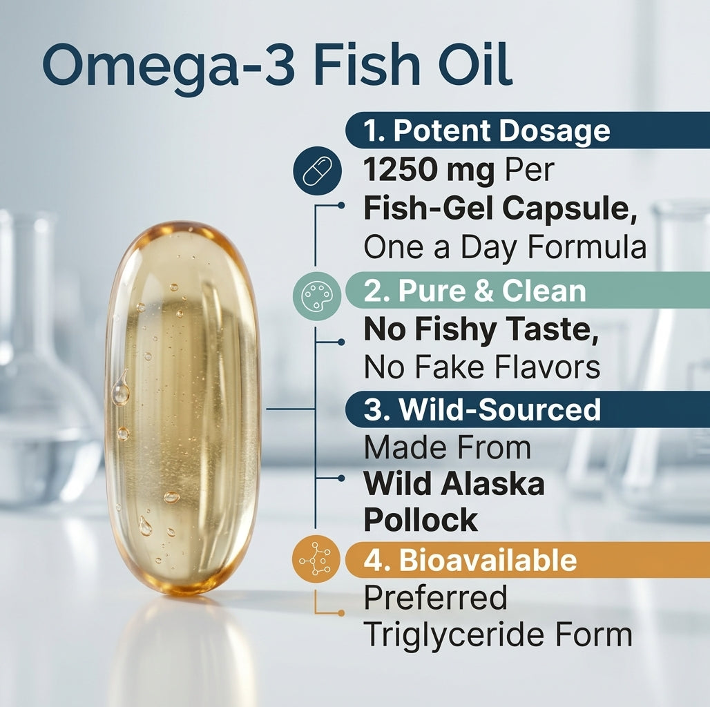 Ultra-Pure Deep Sea Omega-3 Fish Oil Softgels