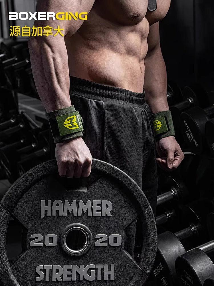 Fitness wrist brace male sprained wrist pain female bandage booster belt pressurized sports protection professional bench press deadlift weightlift