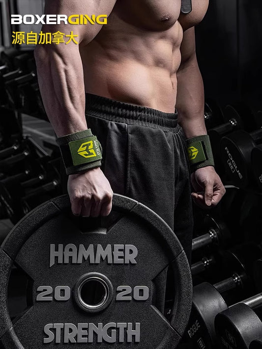 Fitness wrist brace male sprained wrist pain female bandage booster belt pressurized sports protection professional bench press deadlift weightlift