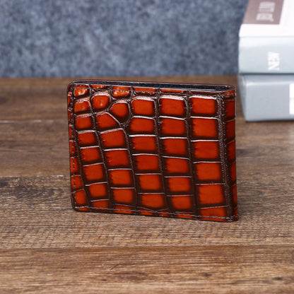Polishing color crocodile belly pattern driver's license card bag multi-functional small bag trendy ID bag small wallet factory wholesale