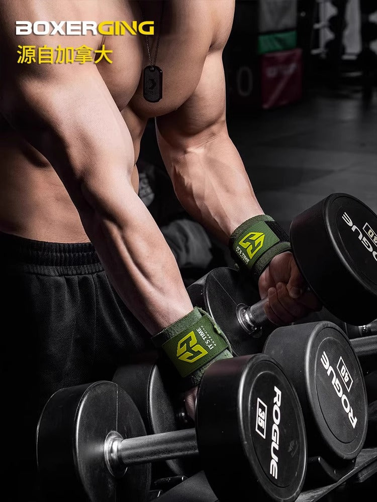 Fitness wrist brace male sprained wrist pain female bandage booster belt pressurized sports protection professional bench press deadlift weightlift