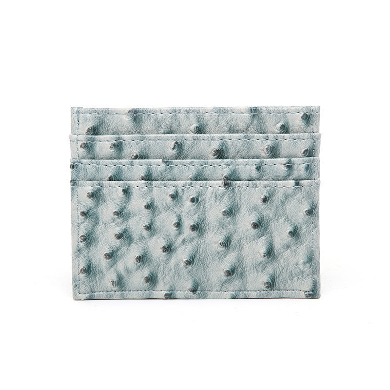 Cross-border popular card bags, credit card bags, women's multi-card slots, ostrich pattern card holders, bank card holders, wholesale one piece dropshipping