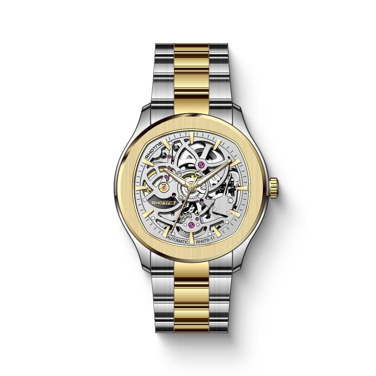 Automatic Skeleton Stainless Steel Watch