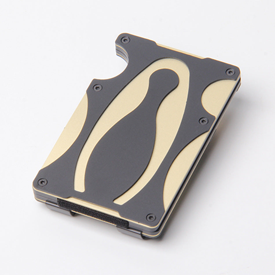 New Bowling Ball Pattern Aluminum Alloy Card Holder RFID Carbon Fiber Metal Wallet Slim Men's Credit Card Bag Card