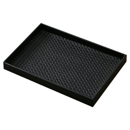 Light luxury leather pallet square living room model room high-end aromatherapy perfume cosmetics storage tray ornament