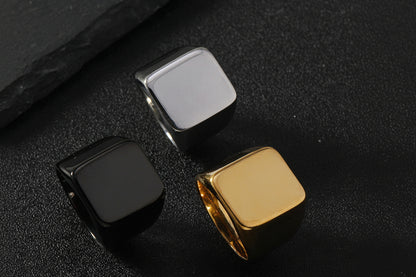 Polished Vertical Signet Ring