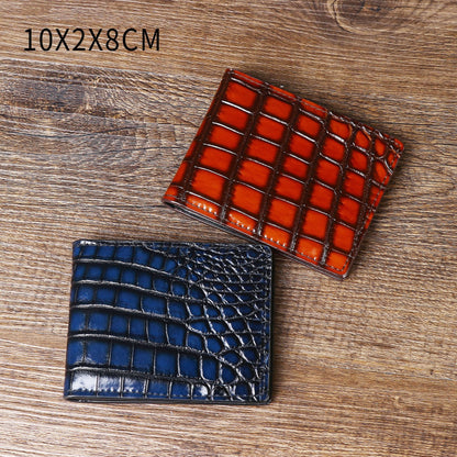 Polishing color crocodile belly pattern driver's license card bag multi-functional small bag trendy ID bag small wallet factory wholesale