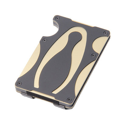New Bowling Ball Pattern Aluminum Alloy Card Holder RFID Carbon Fiber Metal Wallet Slim Men's Credit Card Bag Card