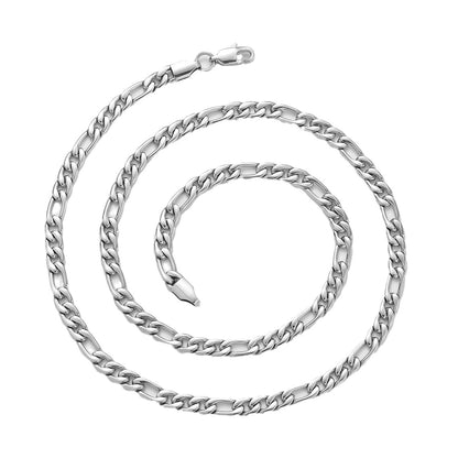 Classic Figaro Chain Necklace & Bracelet