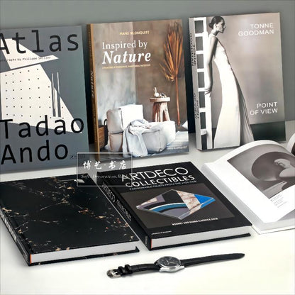 Real book model room, decorated books, model room, books, coffee table, study room, bookcase ornaments, photo props, magazines, decorative books
