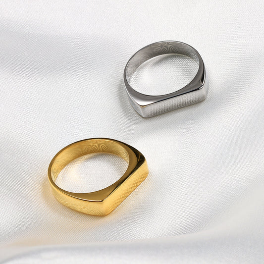 Minimalist Square Signet Ring