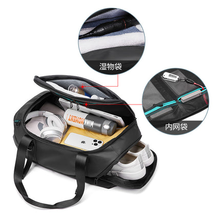 Multifunctional outdoor waterproof backpack gym bag large capacity travel handbag men's basketball soccer sports training bag