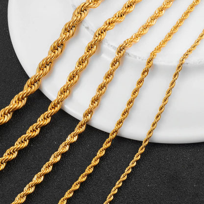 Stainless Steel Rope Chain Necklace