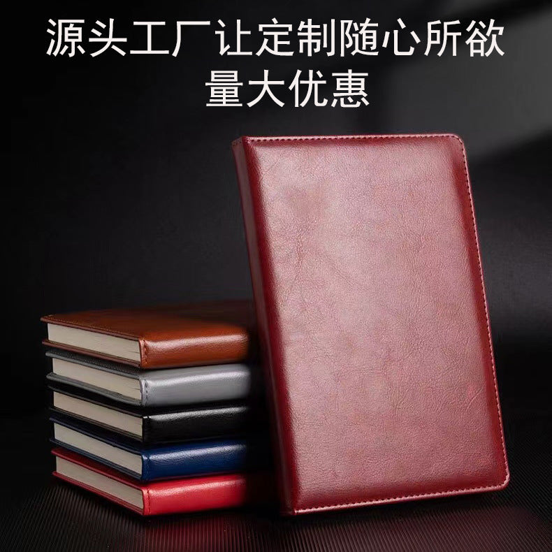 Business leather A5 notebook custom thickened office meeting notepad student high-value notebook can print LOGO