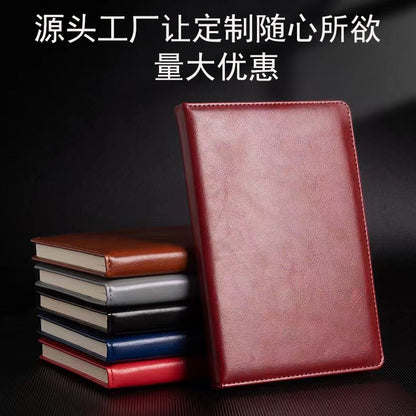 Business leather A5 notebook custom thickened office meeting notepad student high-value notebook can print LOGO