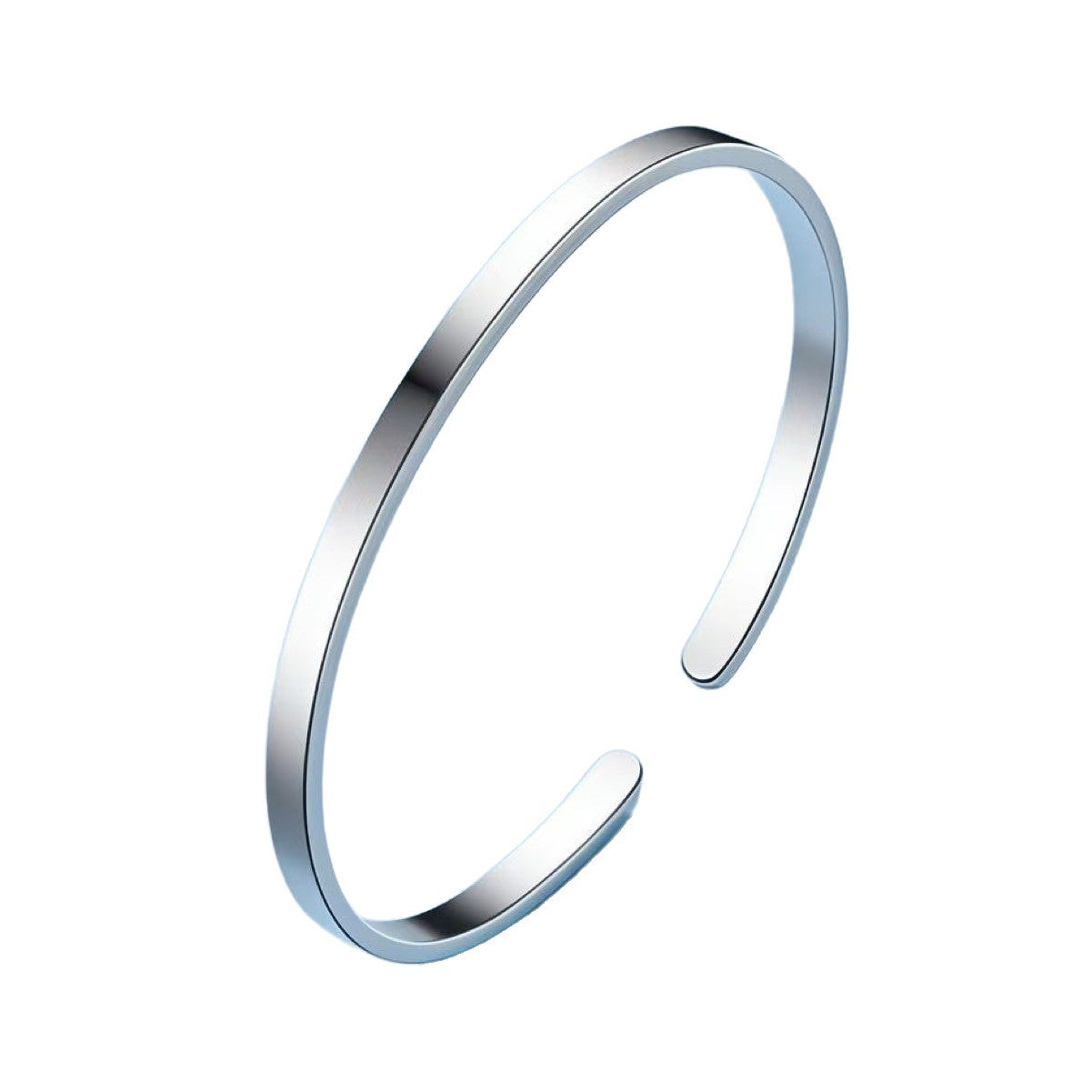 Cross-border titanium steel bracelet fashion simple stainless steel bracelet does not fade open C shape bracelet versatile hand jewelry wholesale
