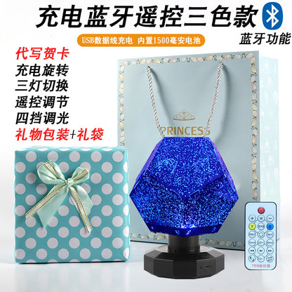 Play with the four seasons starry sky projection lamp, romantic rotating constellation projector, Douyin, the same starry night light