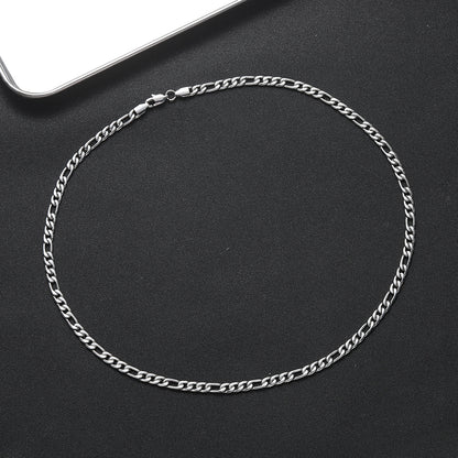 Classic Figaro Chain Necklace & Bracelet
