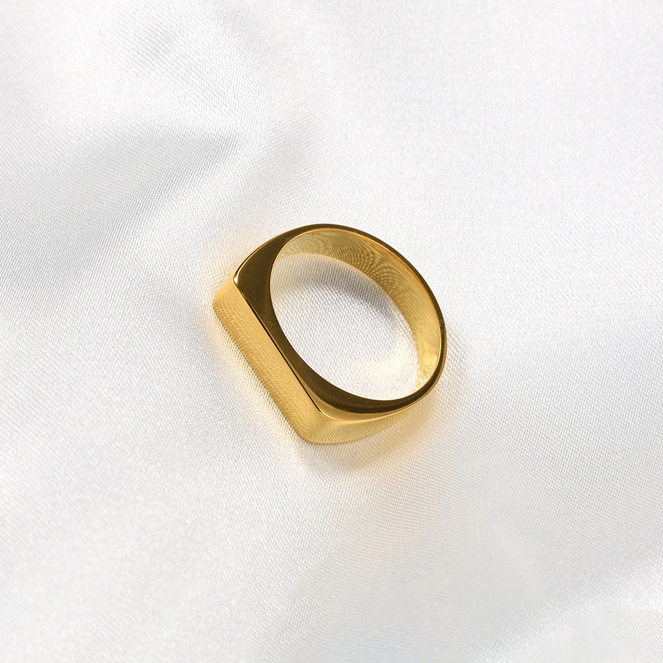 Minimalist Square Signet Ring