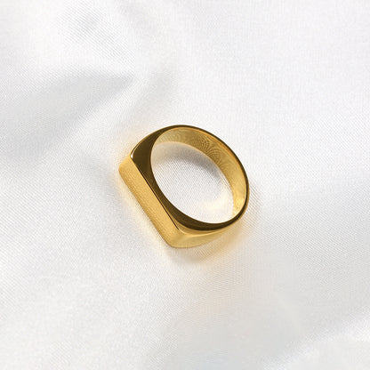 Minimalist Square Signet Ring