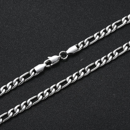 Classic Figaro Chain Necklace & Bracelet