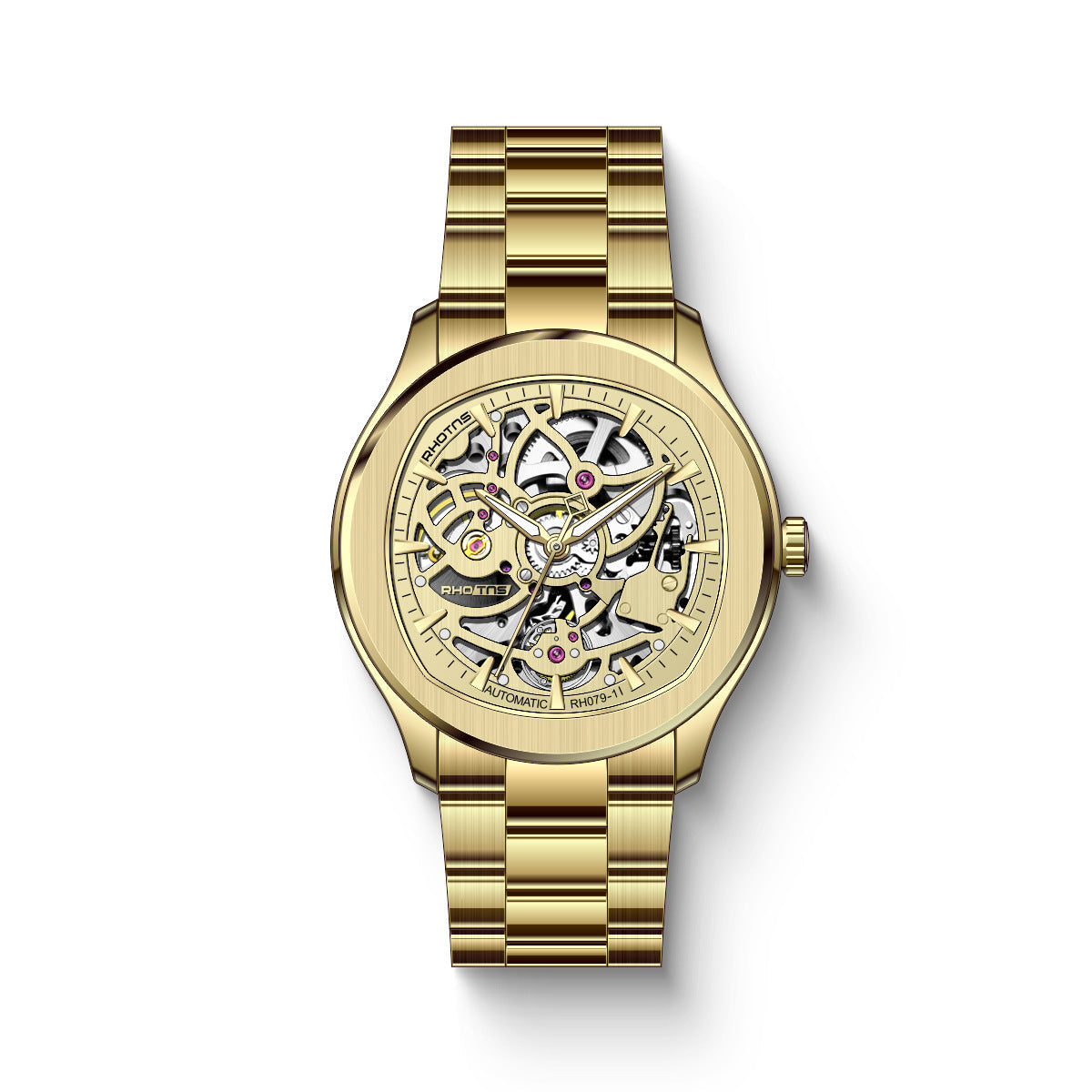 Automatic Skeleton Stainless Steel Watch