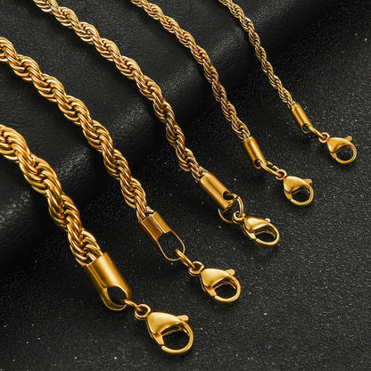 Stainless Steel Rope Chain Necklace