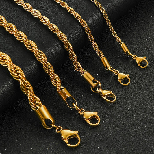Stainless Steel Rope Chain Necklace