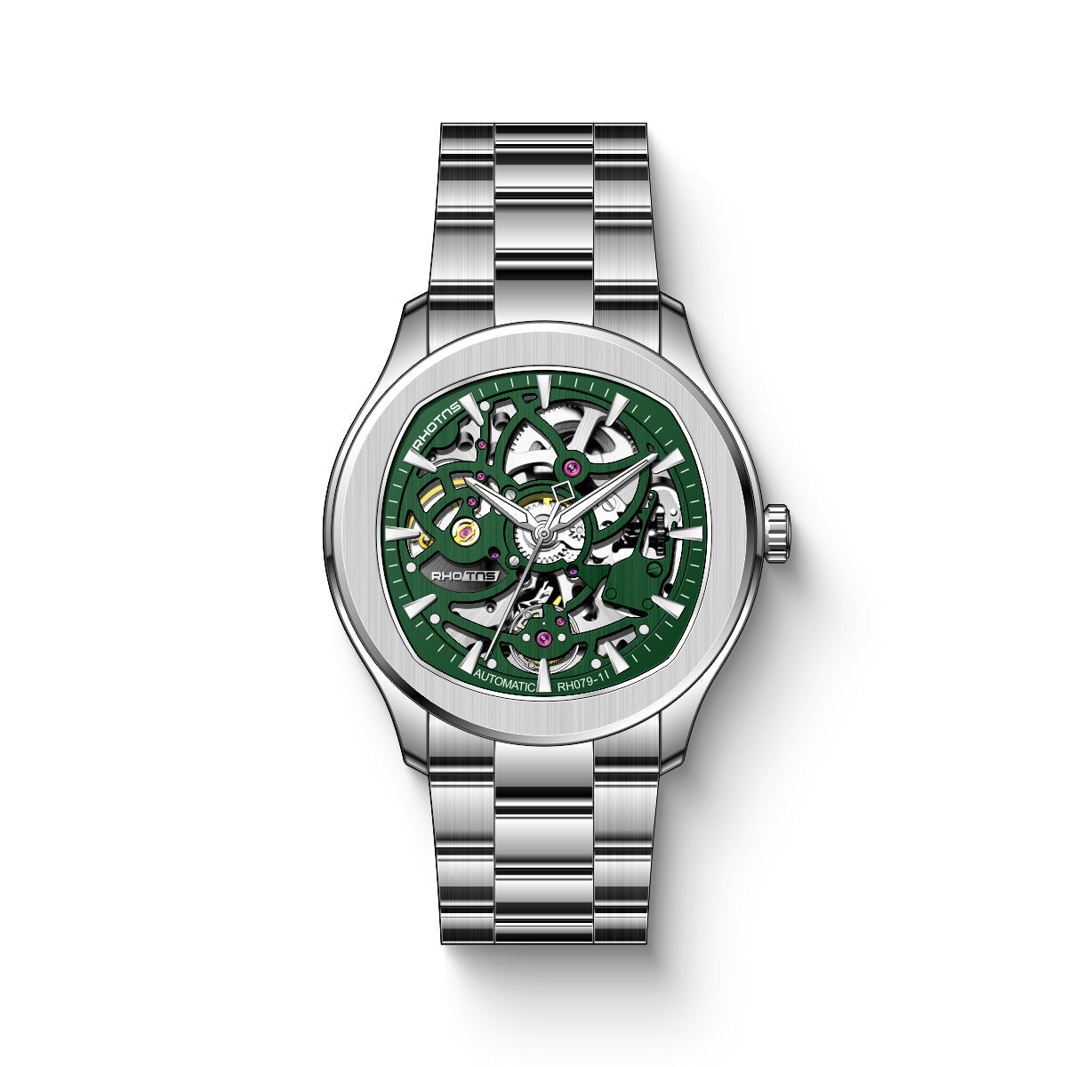 Automatic Skeleton Stainless Steel Watch