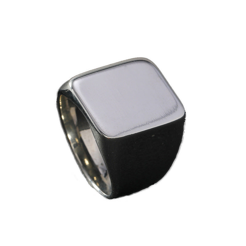 Polished Vertical Signet Ring