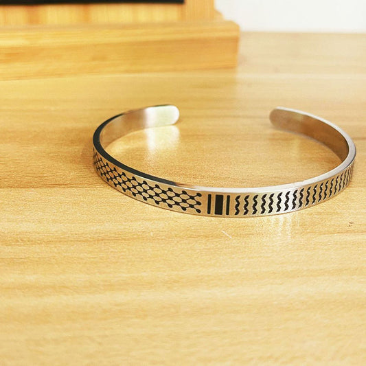 Stainless steel bracelet Middle East jewelry men's women's arabic jewelry furnace vacuum color retention Europe and the United States popular