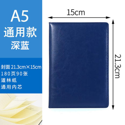 Business leather A5 notebook custom thickened office meeting notepad student high-value notebook can print LOGO