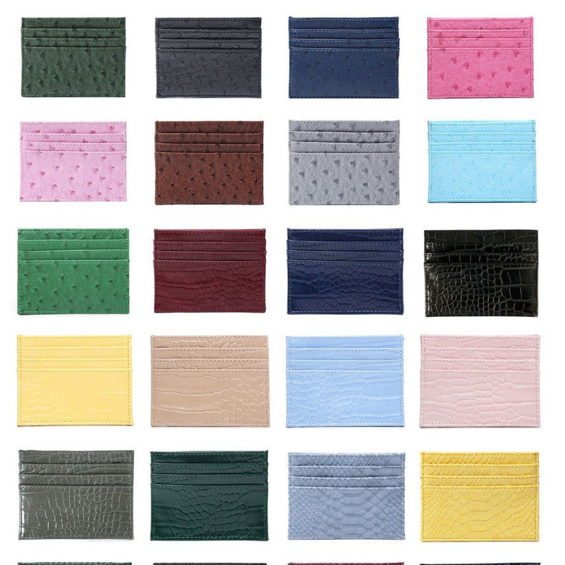 Cross-border popular card bags, credit card bags, women's multi-card slots, ostrich pattern card holders, bank card holders, wholesale one piece dropshipping