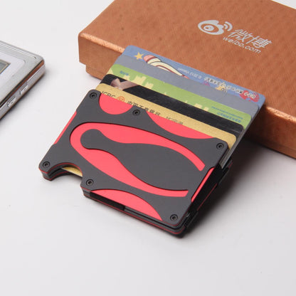New Bowling Ball Pattern Aluminum Alloy Card Holder RFID Carbon Fiber Metal Wallet Slim Men's Credit Card Bag Card