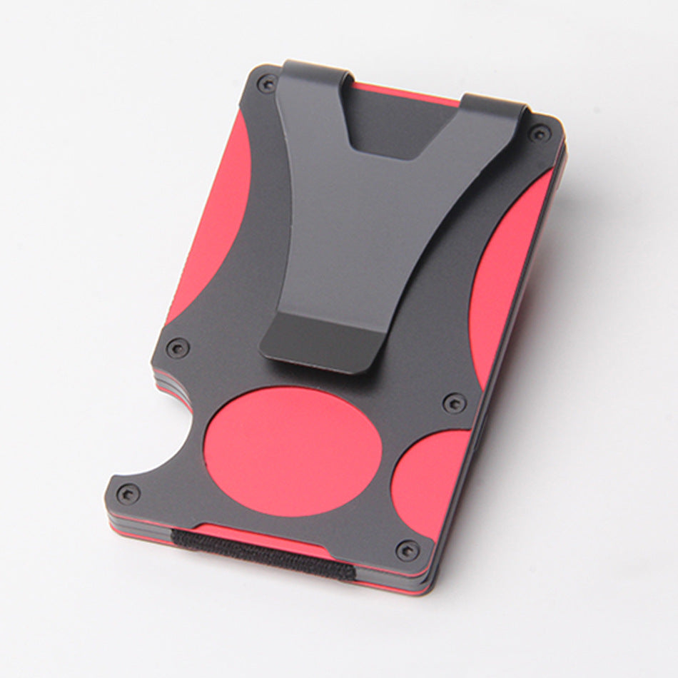 New Bowling Ball Pattern Aluminum Alloy Card Holder RFID Carbon Fiber Metal Wallet Slim Men's Credit Card Bag Card