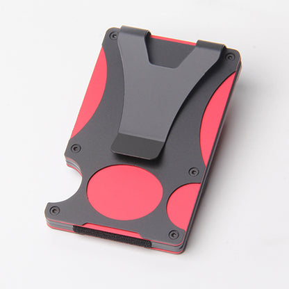 New Bowling Ball Pattern Aluminum Alloy Card Holder RFID Carbon Fiber Metal Wallet Slim Men's Credit Card Bag Card
