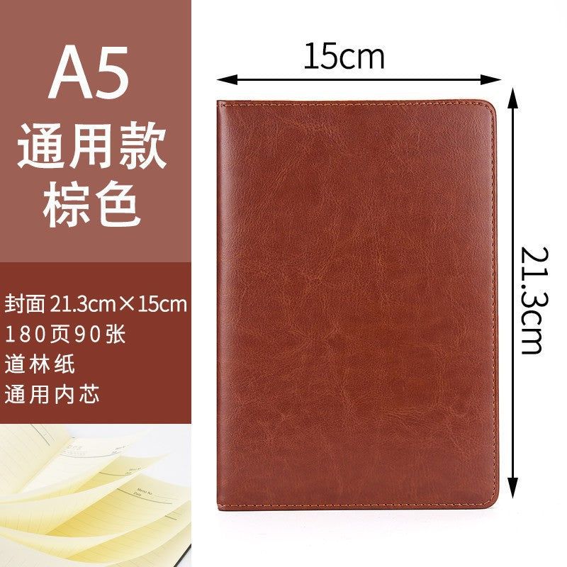 Business leather A5 notebook custom thickened office meeting notepad student high-value notebook can print LOGO