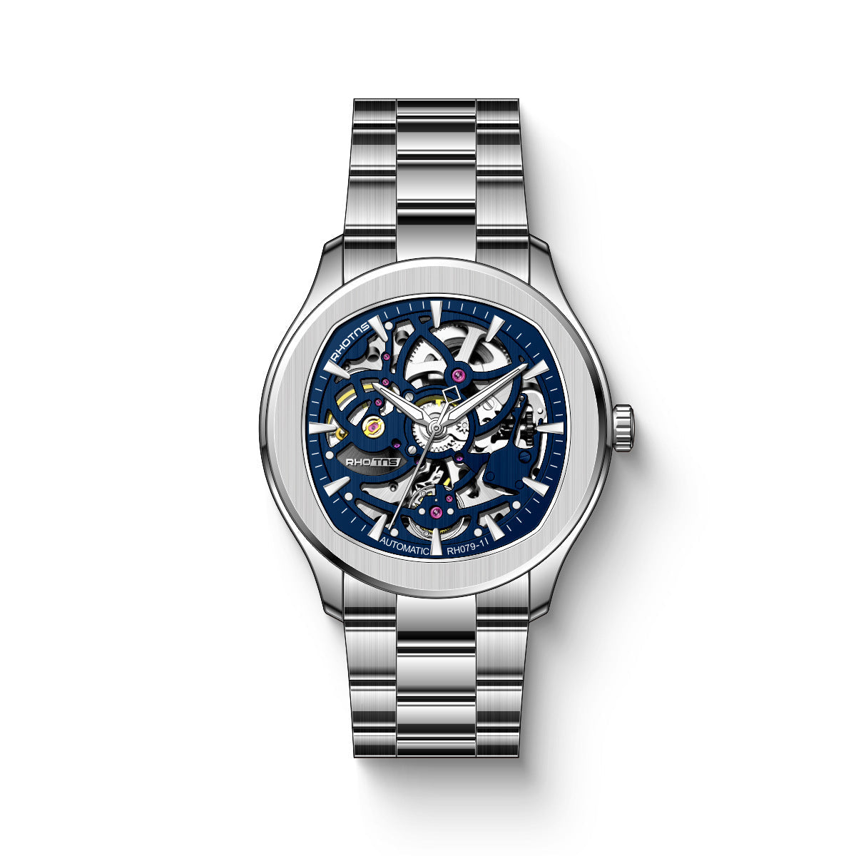 Automatic Skeleton Stainless Steel Watch