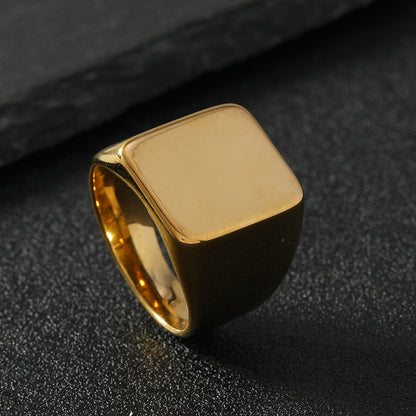 Polished Vertical Signet Ring