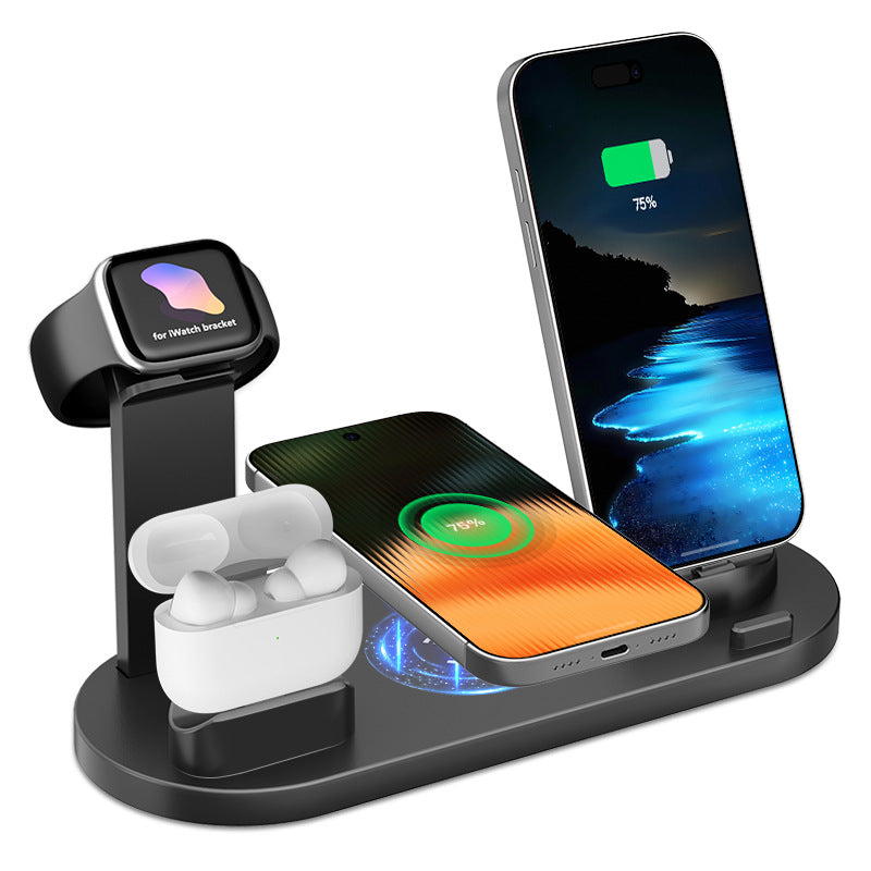 Cross-border hot selling mobile phone wireless charger, headphone charging stand, watch holder, multi-functional wireless charger