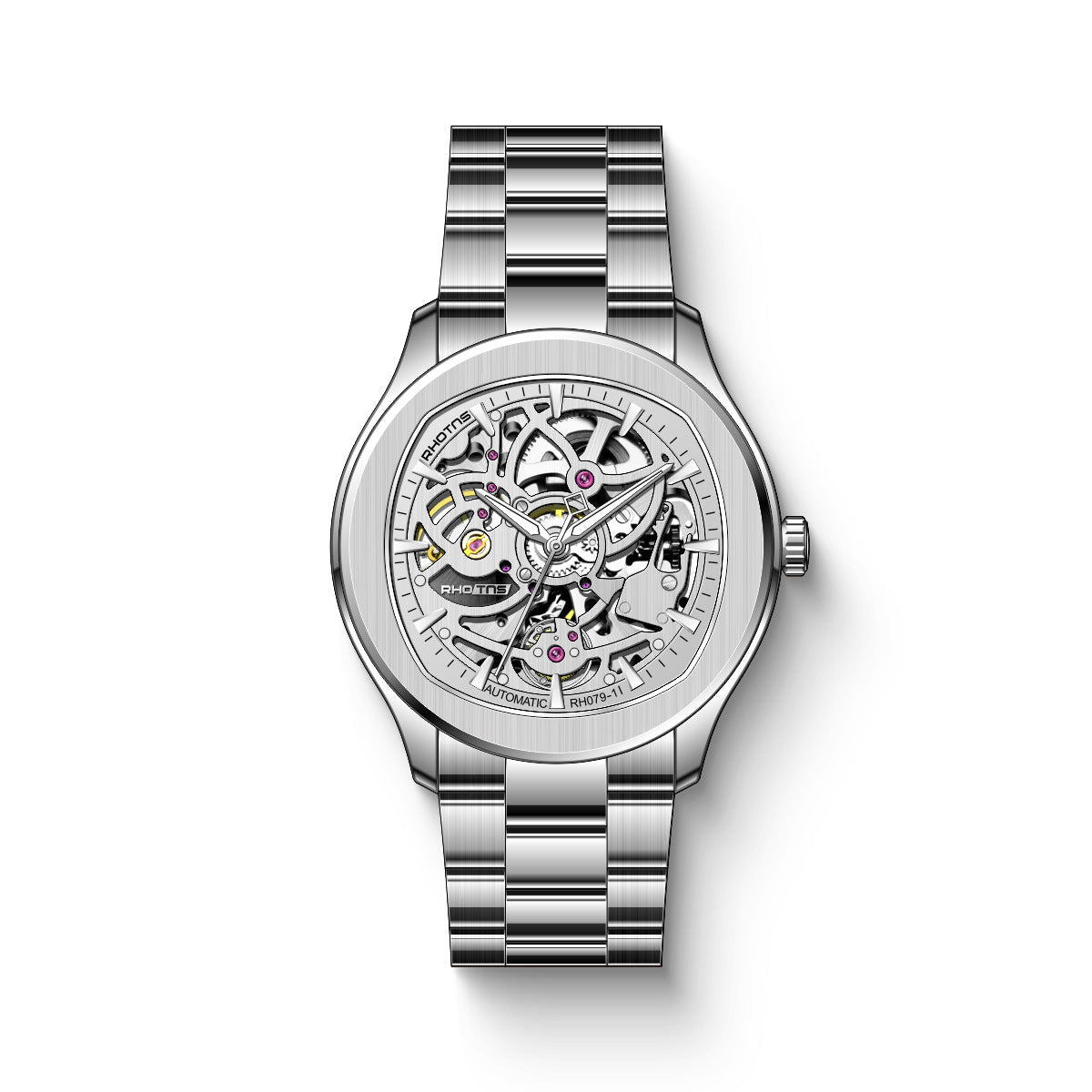 Automatic Skeleton Stainless Steel Watch