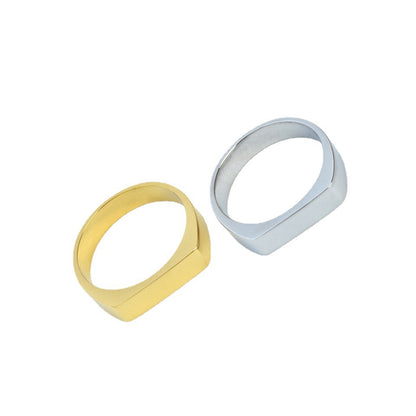 Minimalist Square Signet Ring