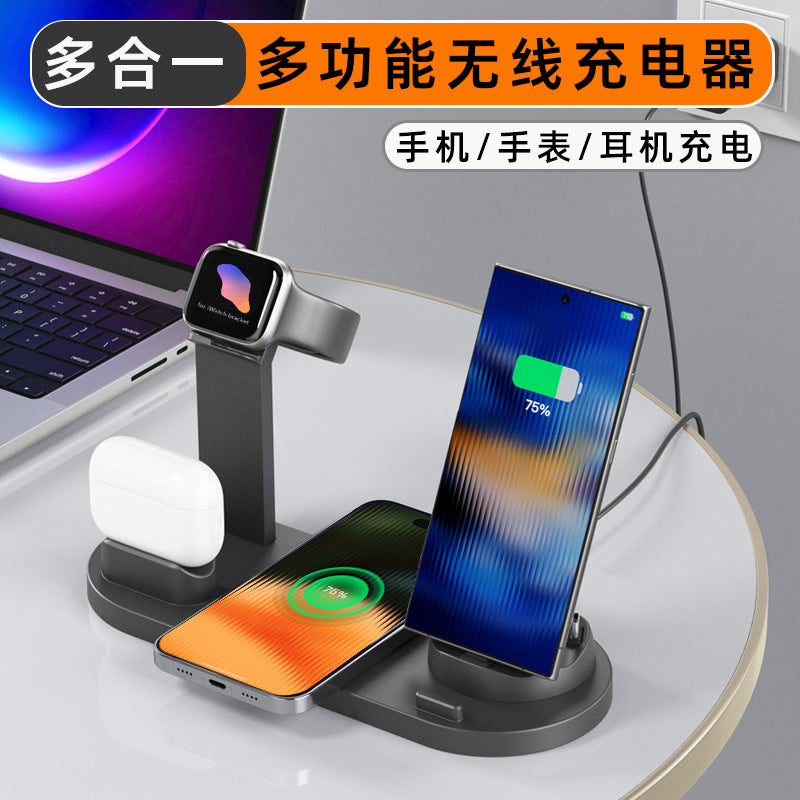 Cross-border hot selling mobile phone wireless charger, headphone charging stand, watch holder, multi-functional wireless charger