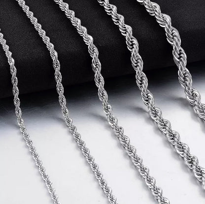 Stainless Steel Rope Chain Necklace