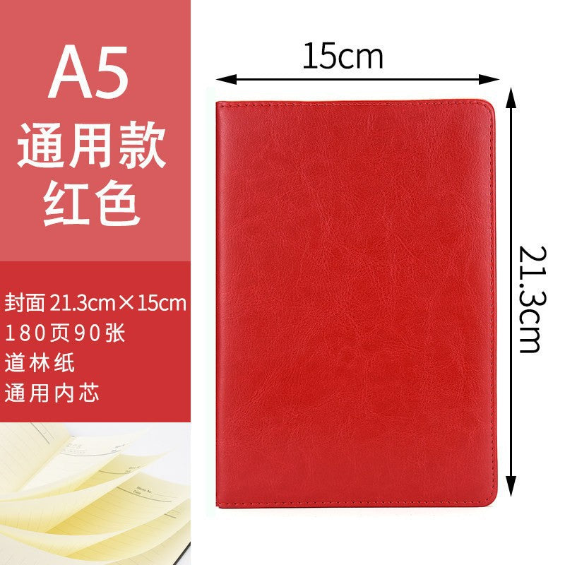 Business leather A5 notebook custom thickened office meeting notepad student high-value notebook can print LOGO
